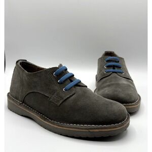 FLORSHEIM Dress Shoe Kids Size 3 M Gray Suede Lace‎ Up Oxford